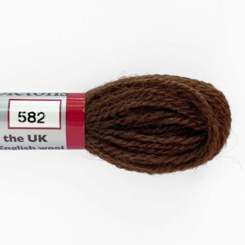 appletons crewel tapestry wool 582 brown groundings