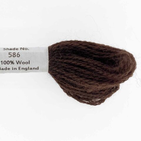 appletons crewel tapestry wool 586 brown groundings