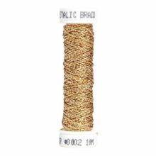 au ver a soie metallic braid embroidery thread gold 002 size 4
