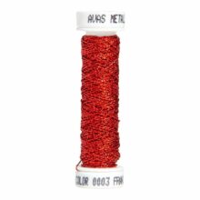 au ver a soie metallic braid embroidery thread red 003 size 4