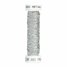 au ver a soie metallic braid embroidery thread silver 001 size 4