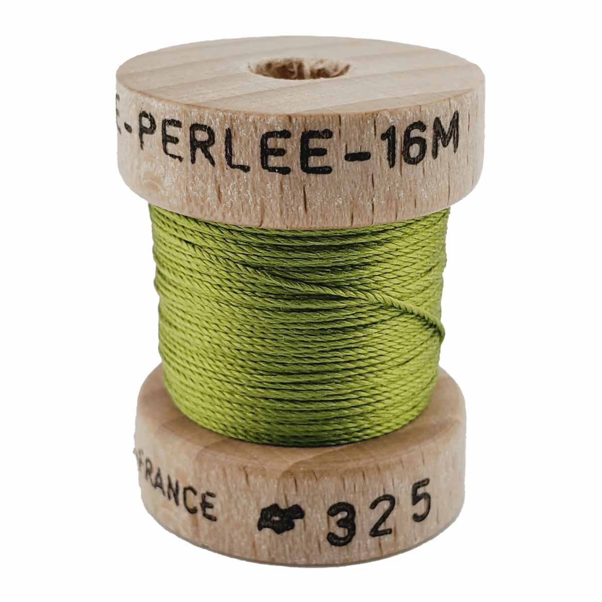 au ver a soie perlee 325 spring green twisted silk pearl embroidery thread