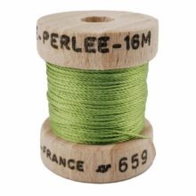 au ver a soie perlee 659 leaf green twisted silk pearl embroidery thread