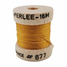 au ver a soie perlee 677 dark gold twisted silk pearl embroidery thread