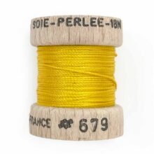 au ver a soie perlee 679 sunflower yellow twisted silk pearl embroidery thread