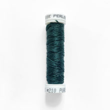 au ver a soie perlee dark green silk embroidery thread 210 on spool