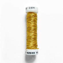 au ver a soie perlee gold silk embroidery thread 2533 on spool