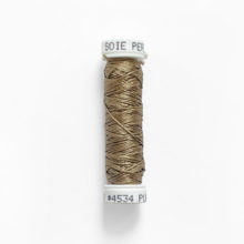 au ver a soie perlee brown silk embroidery thread 4534 on spool