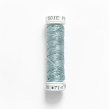au ver a soie perlee light blue silk embroidery thread 714 on spool
