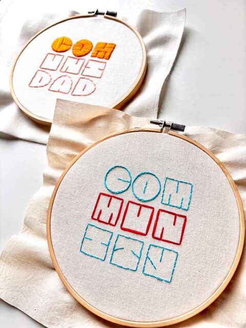 beginner embroidery class community comunidad