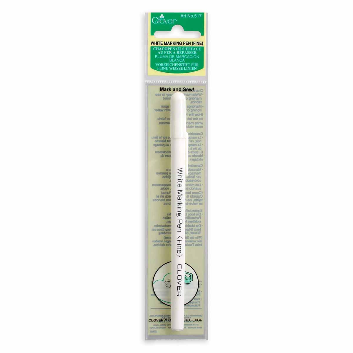 clover white fabric marking pen water heat erasable