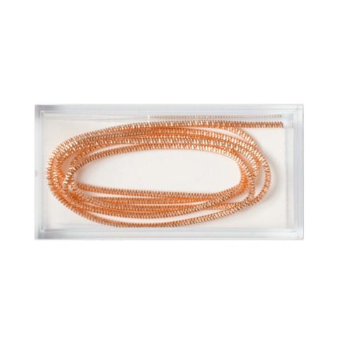 copper bright check purl size 6 real metal thread