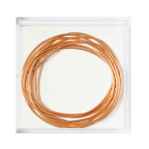 copper smooth purl size 6 real metal thread