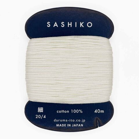 daruma thin cotton sashiko thread 202 off white