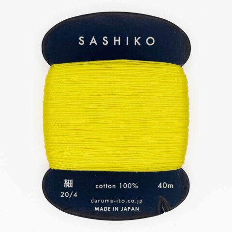 daruma thin cotton sashiko thread 203 bright yellow