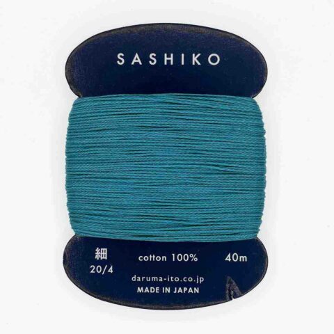daruma thin cotton sashiko thread 205 dusty teal
