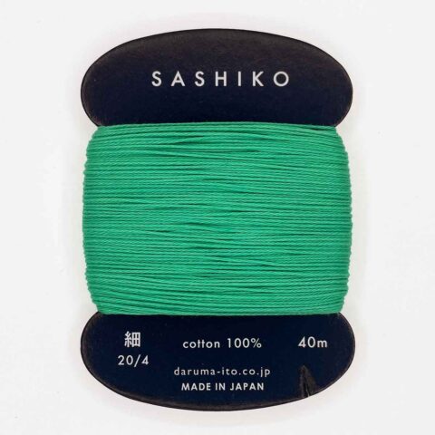 daruma thin cotton sashiko thread 207 mint green
