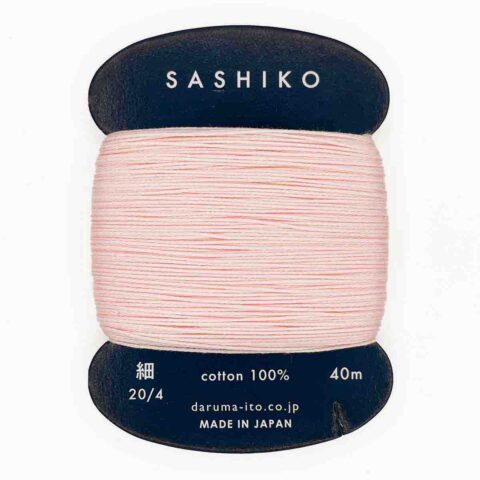 daruma thin cotton sashiko thread 209 palest pink