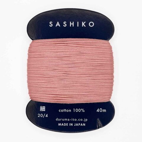 daruma thin cotton sashiko thread 211 dusty pink