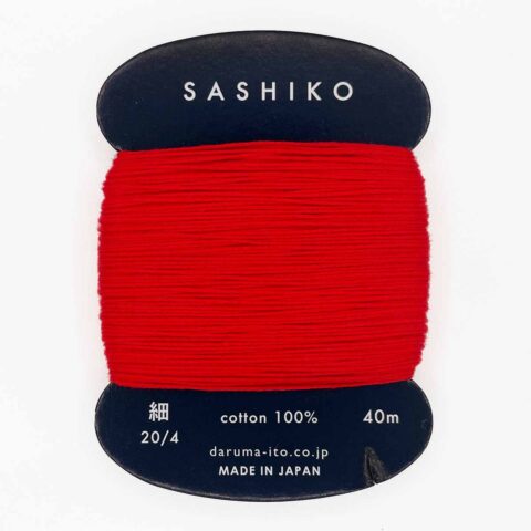 daruma thin cotton sashiko thread 213 red