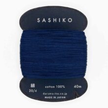 daruma thin cotton sashiko thread 215 navy