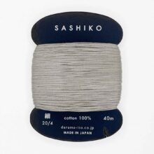 daruma thin cotton sashiko thread 217 gray