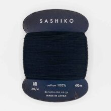 daruma thin cotton sashiko thread 219 black