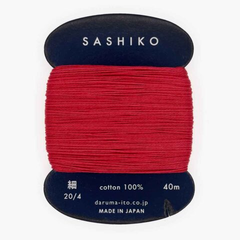 daruma thin cotton sashiko thread 221 bright red