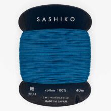 daruma thin cotton sashiko thread 224 blue