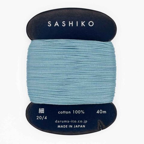 daruma thin cotton sashiko thread 226 water blue