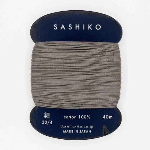 daruma thin cotton sashiko thread 229 mouse gray