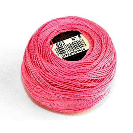 dmc perle cotton size 8 603 cranberry