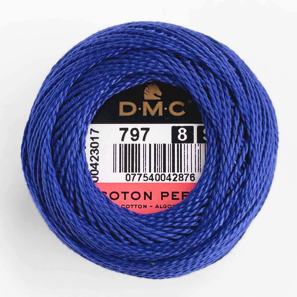 DMC Pearl Cotton Ball Size 8 87yd Variegated Delft Blue
