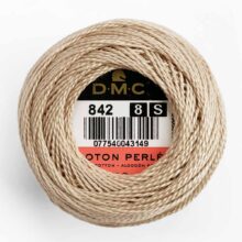 dmc perle pearl cotton ball size 8 842 very light beige brown