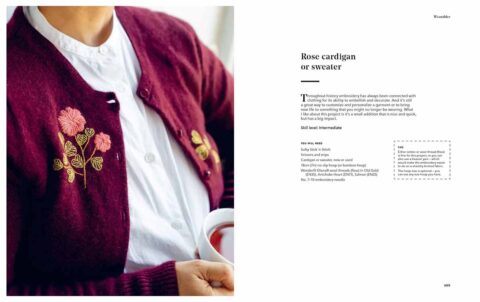 embroidery book arounna khounnoraj rose cardigan sweater