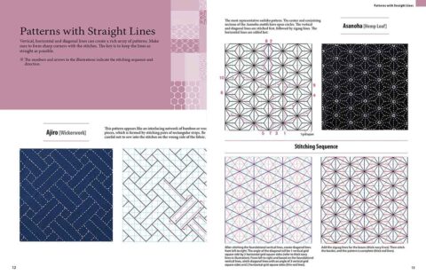 essential sashiko book boutique sha straight line patterns