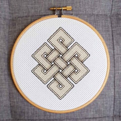 eternal knot baameow blackwork pattern neutral 1200