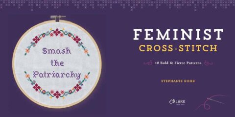 feminist cross stitch book by stephanie rohr inside