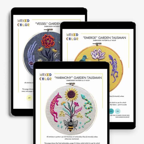 garden talisman embroidery patterns by Mixed Color in tablet