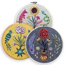 garden talismans embroidery hoops by Mixed Color