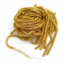 gilt gold plated bright check bullion goldwork embroidery thread 3mm