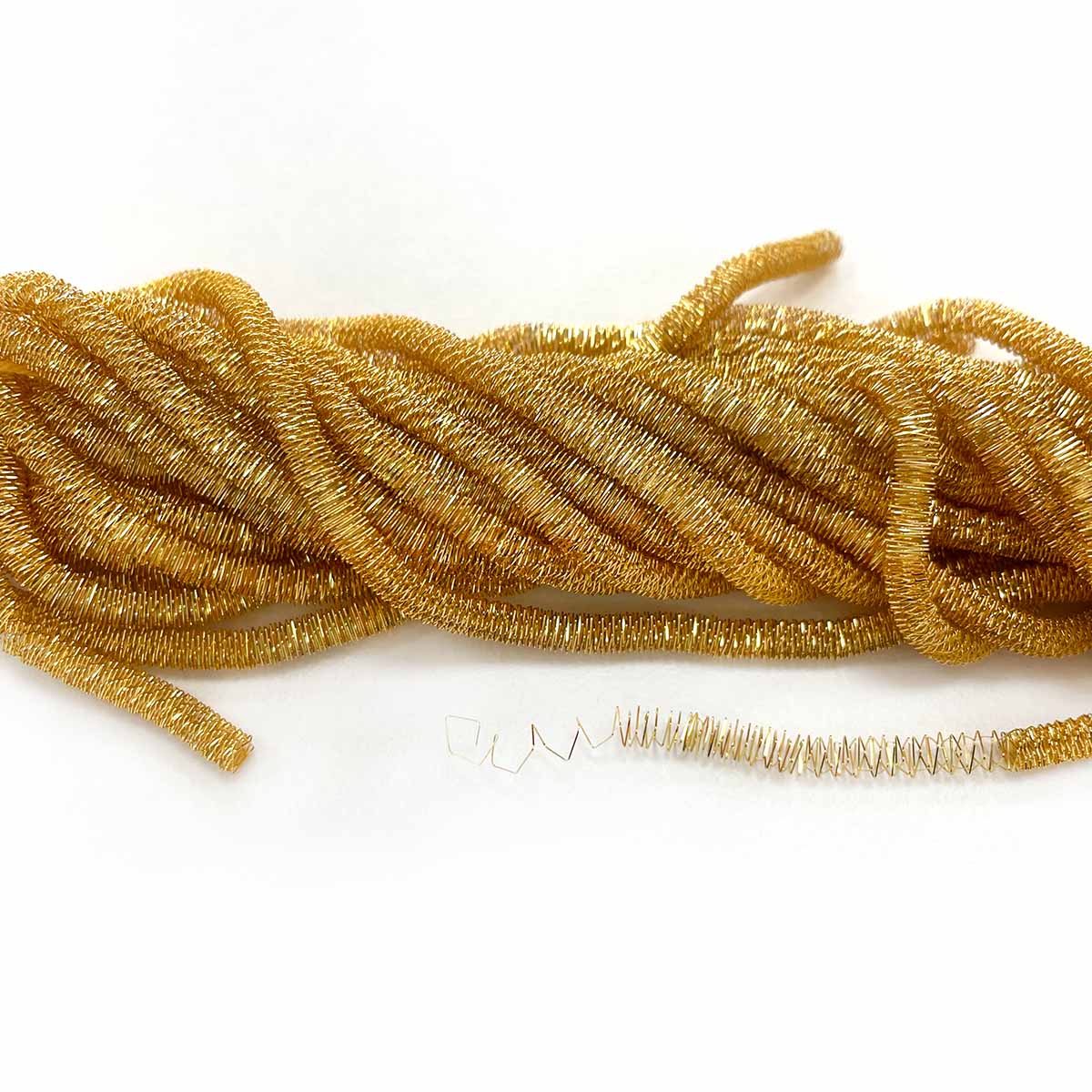 gilt gold plated bright check bullion goldwork metalwork embroidery thread 3mm