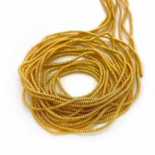 gilt gold plated wire check purl bullion goldwork metal work embroidery thread size 6