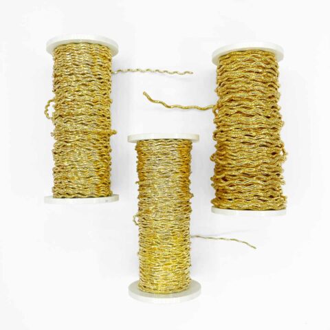 gilt rococo goldwork embroidery thread fine medium large