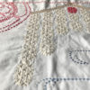 gion matsuri sashiko embroidery on white fabric by sashiko lab closeup