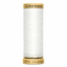 gutermann natural cotton thread 1006 white 100m 110yd