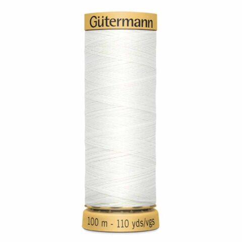 gutermann natural cotton thread 1006 white 100m 110yd
