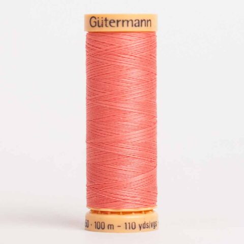 gutermann natural cotton thread 4950 salmon 100m 110yd
