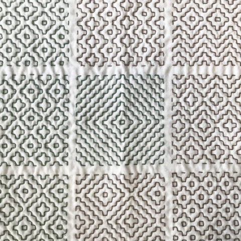 kakinohana sashiko embroidery pattern variations grid by sashiko.lab