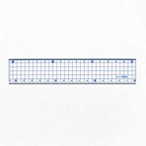 kyoei 16cm clear grid sashiko ruler